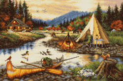 Cross stitch kit Gold Creek - Luca-S