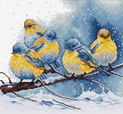 Cross stitch kit Eastern Bluebirds - Luca-S