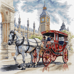 Cross stitch kit Carriage Ride  - Luca-S