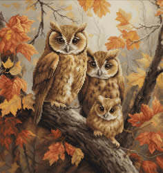 Cross stitch kit The Owls Family - Luca-S