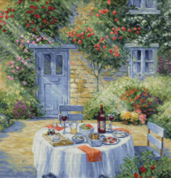 Cross stitch kit Romantic Garden - Luca-S