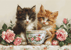 Borduurpakket Two Kitens - Luca-S