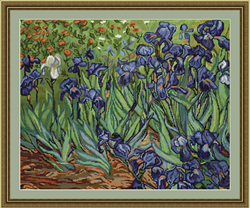 Petit Point stitch kit Irises, reproduction of Van Gogh - Luca-S