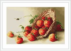 Petit Point Borduurpakket Basket of strawberries - Luca-S