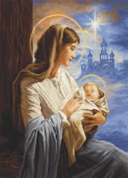Petit Point borduurpakket Saint Mary and The Child - Luca-S