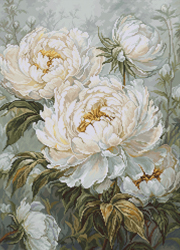 Petit Point stitch kit The Light of Spring Peonies - Luca-S