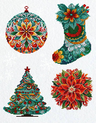 Cross stitch kit Winter Decorations - Luca-S