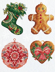 Cross stitch kit Winter Decorations - Luca-S