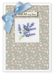 Cross Stitch Kit Postcard Flower - Luca-S