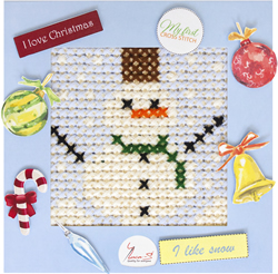 Cross stitch kit My First Embroidery - Snowman - Luca-S