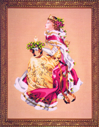 Cross stitch chart Royal Holiday A Christmas Queen  - Mirabilia Designs