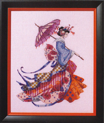 Cross stitch chart Miss Cherry Blossom - Mirabilia Designs