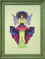 Cross stitch chart February Amethyst Fairy  - Mirabilia Designs