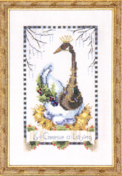 Borduurpatroon Six Geese a Laying - Mirabilia Designs