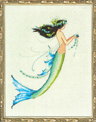 Cross Stitch Chart Petite Mermaid Collection - Mermaid Azure - Mirabilia Designs