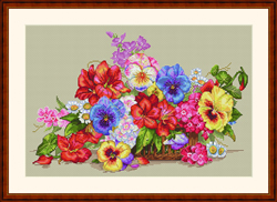 Cross Stitch Kit Garden Flowers - Merejka