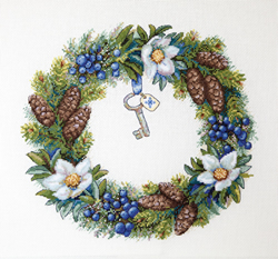 Cross stitch kit Winter Wreath - Merejka
