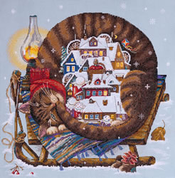 Cross stitch kit Cozy Winter - Merejka