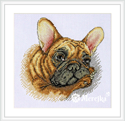 Borduurpakket French Bulldog - Merejka