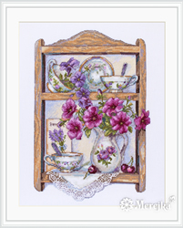 Cross stitch kit Petunias - Merejka