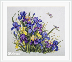 Cross stitch kit Irises - Merejka