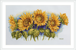 Borduurpakket Bright Sunflowers - Merejka