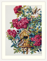 Cross stitch kit Rose Bush - Merejka