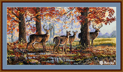 Cross stitch kit Under the Oaks - Merejka