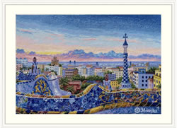 Cross stitch kit Barcelona. Park Gell - Merejka