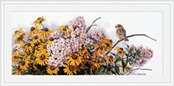 Borduurpakket Black Eyed Susans and Phlox - Merejka