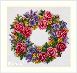 Borduurpakket Rose Wreath - Merejka