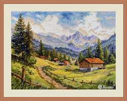 Cross stitch kit The Chamonix Valley - Merejka