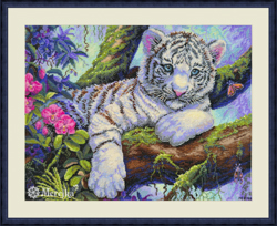 Borduurpakket White Tiger - Merejka