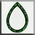 Glass Treasures Open Faceted Teardrop-Emerald - Mill Hill
