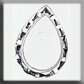Glass Treasures Open Faceted Teardrop-Silver - Mill Hill