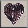 Glass Treasures Medium Fluted Heart-Amethyst - Mill Hill