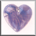 Glass Treasures Large Quartz Heart-Purple - Mill Hill