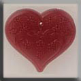Glass Treasures Large Floral Embossed Heart-Rose - Mill Hill