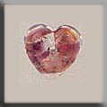 Glass Treasures Heart-Red Opal - Mill Hill