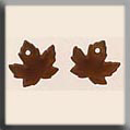 Glass Treasures Maple Leaf-Matte Autumn Topaz (2) - Mill Hill
