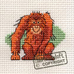 Cross Stitch Kit Orang-utan - Mouseloft