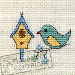 Cross Stitch Kit Bird & Birdhouse - Mouseloft