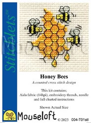 Cross stitch kit Honey Bees - Mouseloft