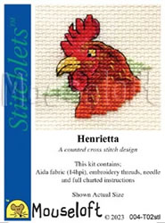 Cross stitch kit Henrietta the Hen - Mouseloft