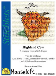 Cross stitch kit Highland Cow - Mouseloft
