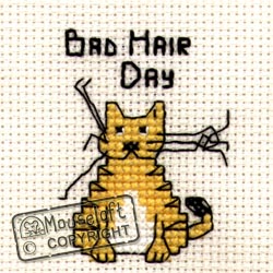 Cross Stitch Kit Bad Hair Day - Mouseloft