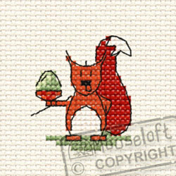 Cross Stitch Kit Cyril Squirrel in the Woods - Mouseloft