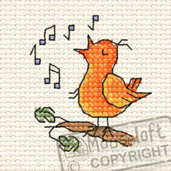 Cross Stitch Kit Chripy Bird in the Woods - Mouseloft