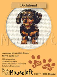 Cross stitch kit Dachshund - Mouseloft