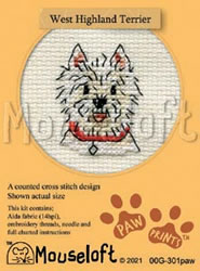 Cross stitch kit West Highland Terrier - Mouseloft